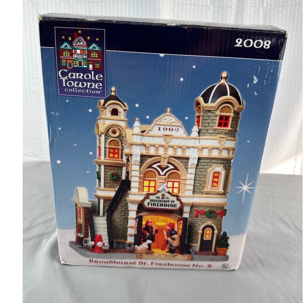 Lemax Carole Towne Christmas Village 2008 Broadhurst St. Firehouse #2
